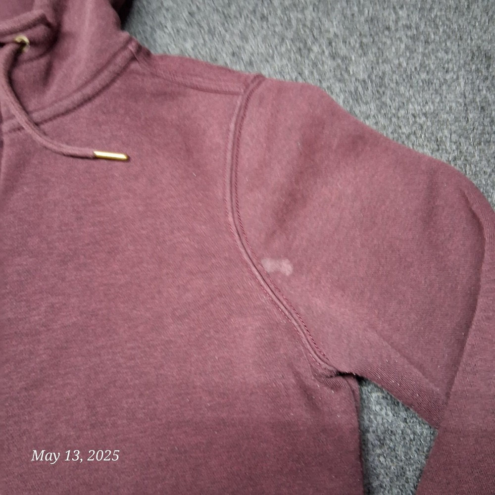 * Carhartt Full Zip Hoodie Women Size Small 4/6 Maroon‎ Relaxed Mid Weight - Picture 3 of 8